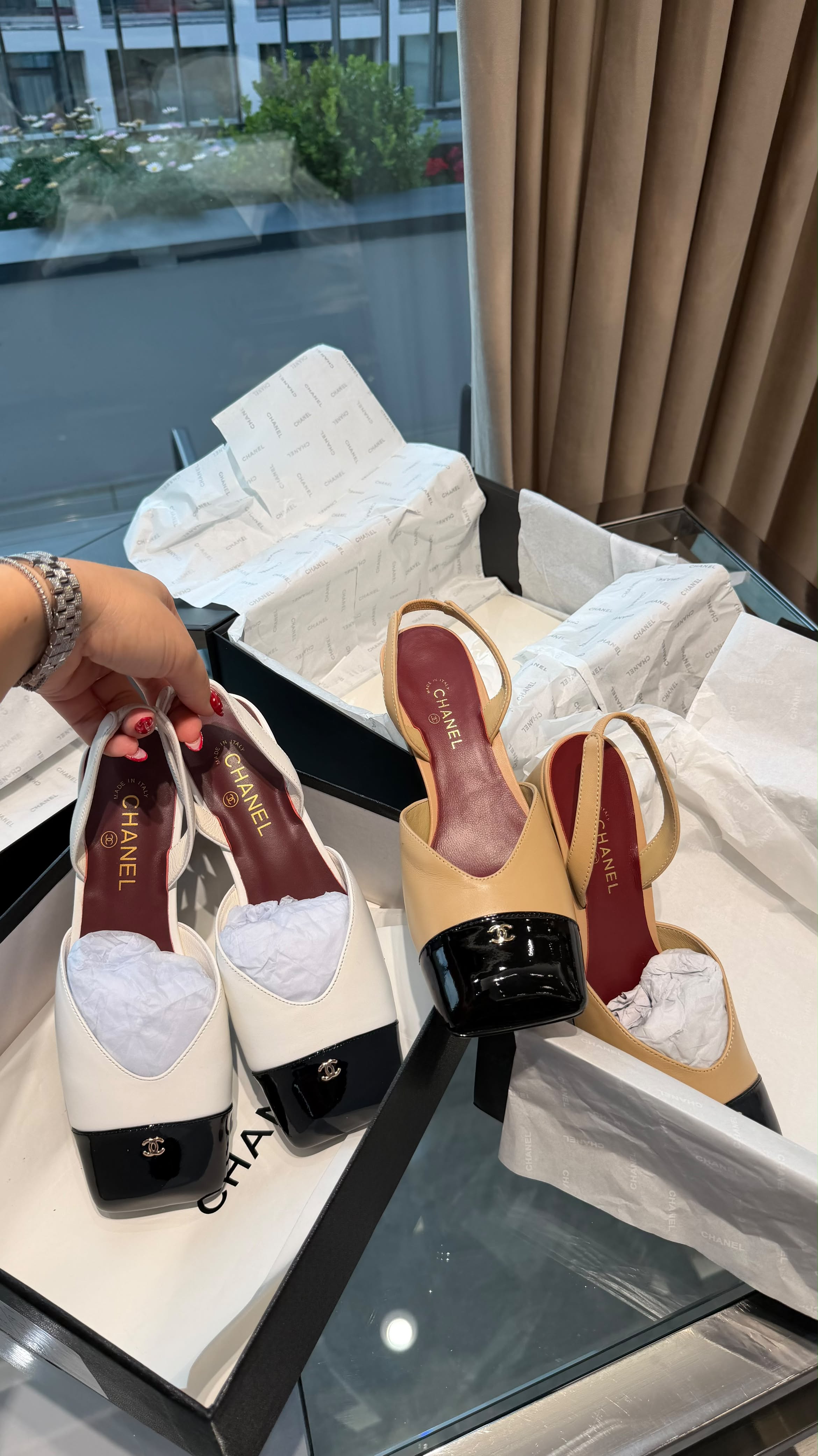 Chanel slingback pumps