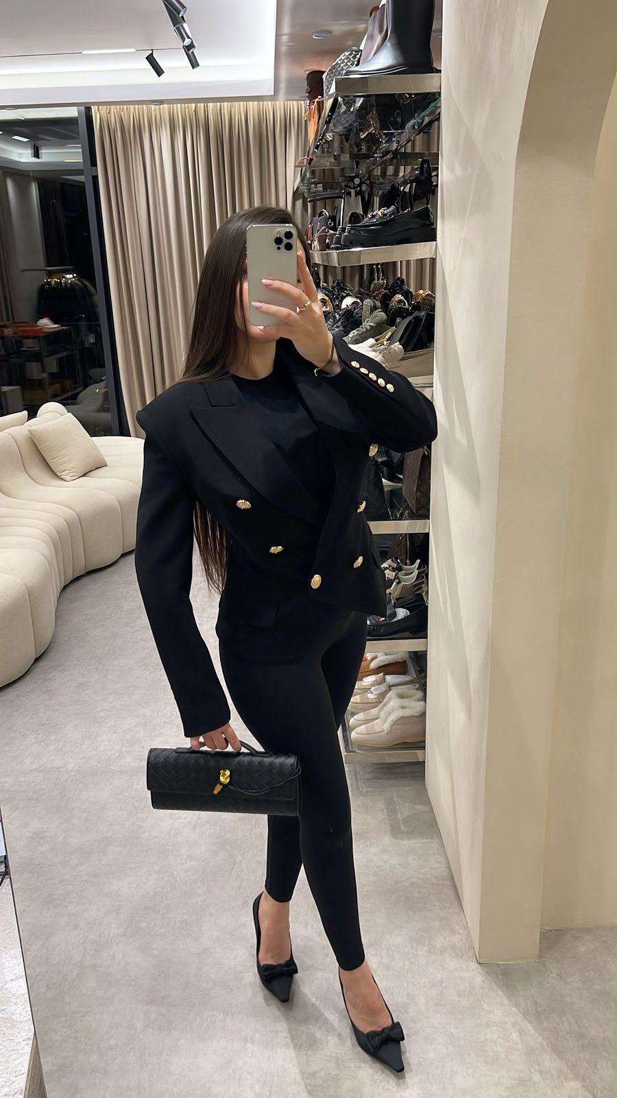 Balmain Gold Button Blazer