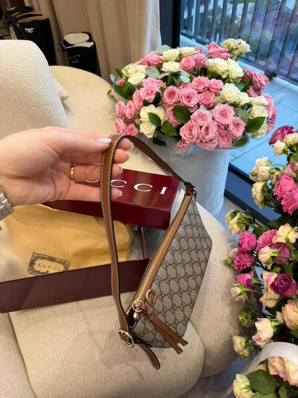 Gg Emblem Small Shoulder Bag