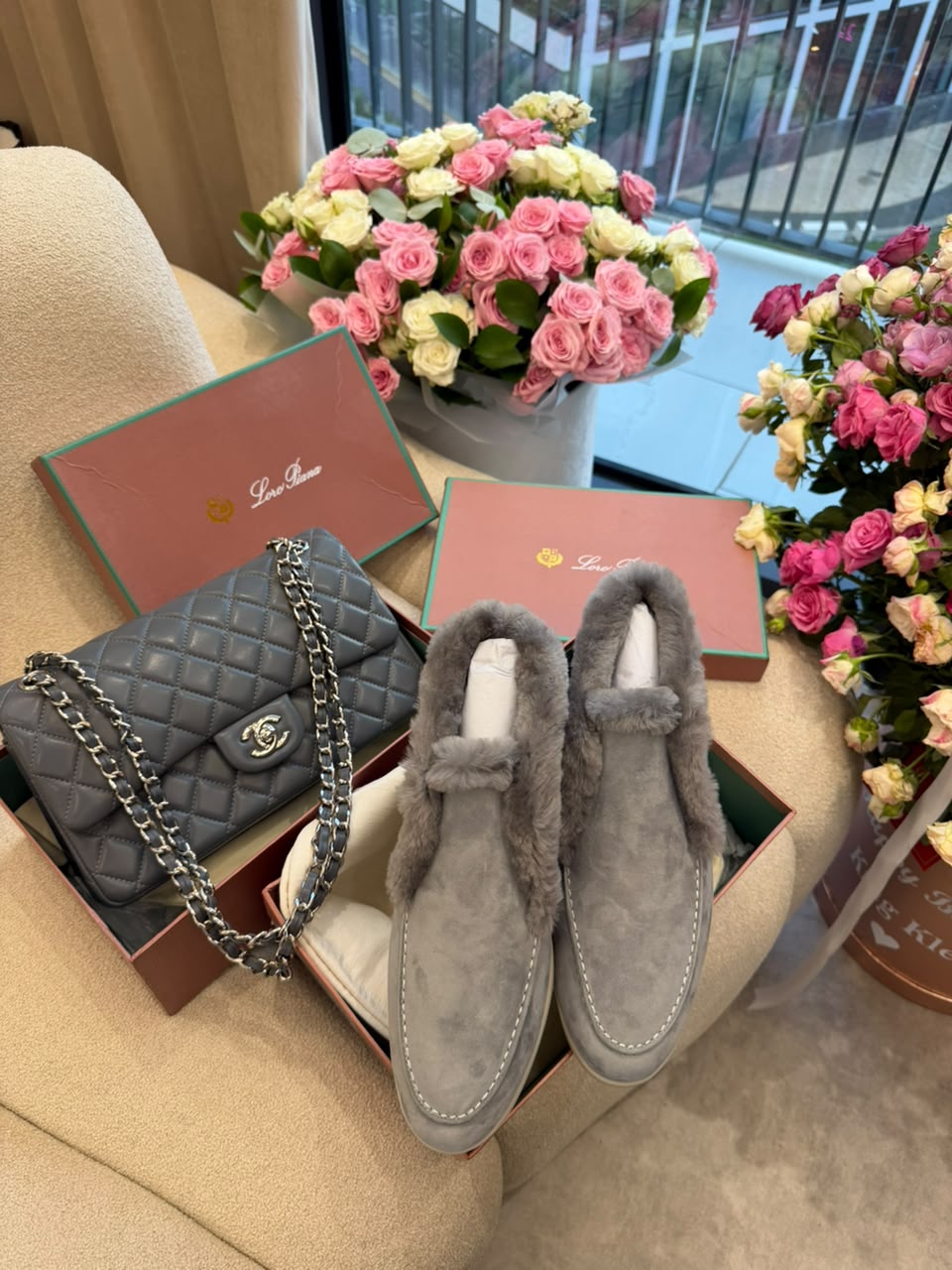 Chanel Bag and Loro Piana Loafers